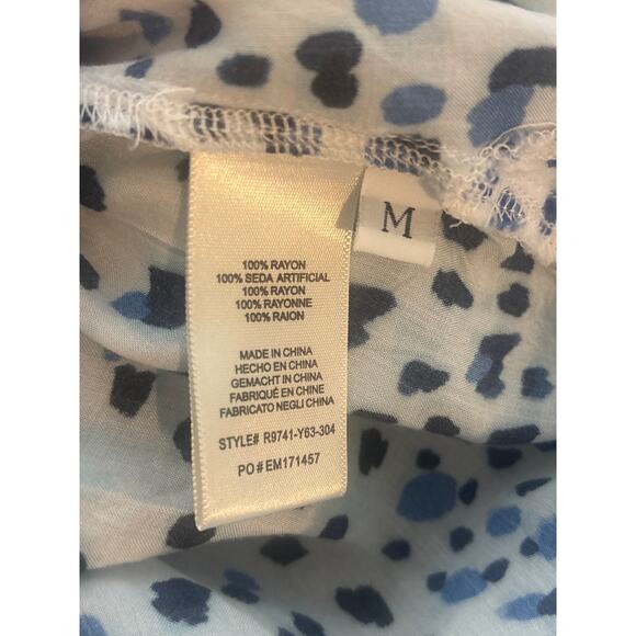 Cloth & Stone Anthropologie Button Up Blouse Top Shirt M Abstract Dot Print - Picture 6 of 9